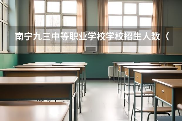 南宁九三中等职业学校学校招生人数（招生简章）