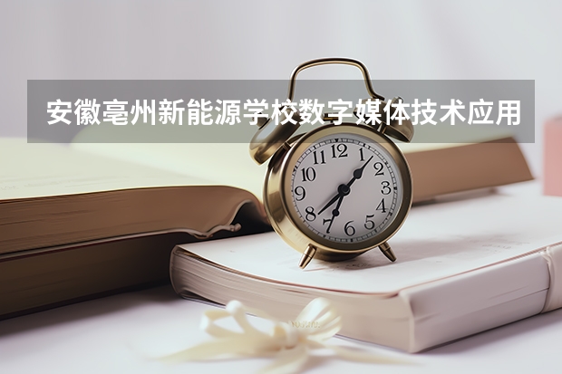 安徽亳州新能源学校数字媒体技术应用可以考哪些证书