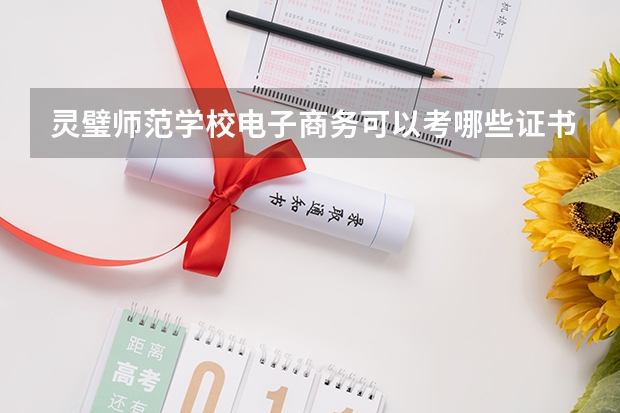 灵璧师范学校电子商务可以考哪些证书